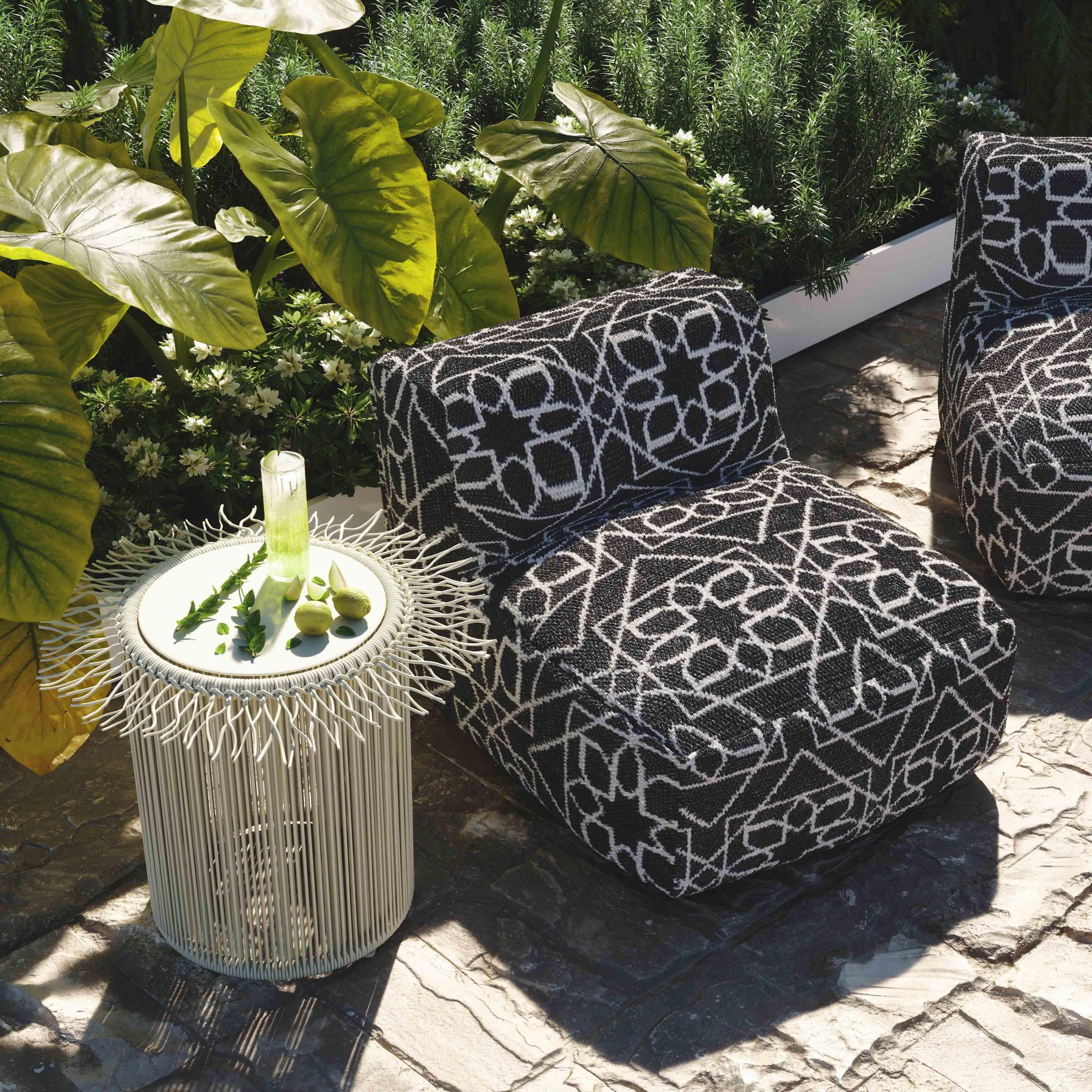 Chiara - Outdoor Accent Pouf - Black - Urban Living Furniture (Los Angeles, CA)