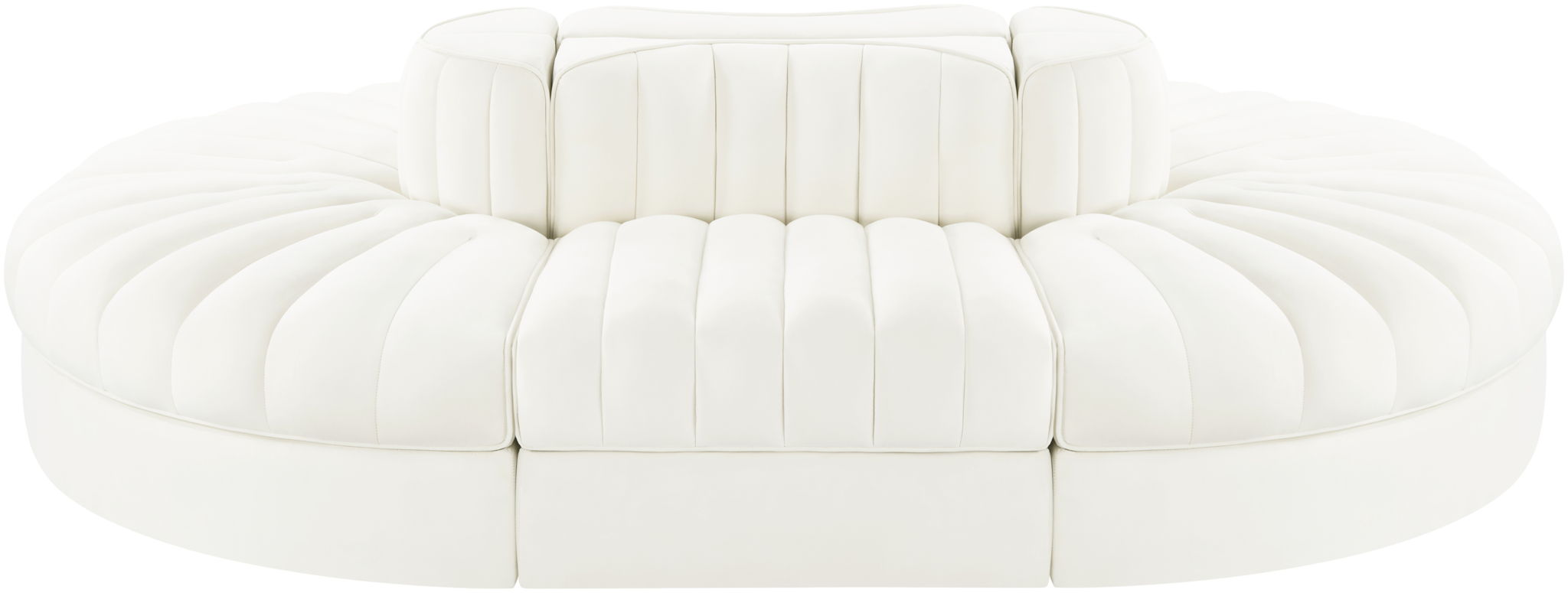 Rummi - Oval Velvet Performance Fabric Upholstered 6 Piece Modular Sectional - Urban Living Furniture (Los Angeles, CA)