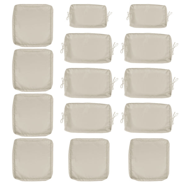 14 Pack Cushion Covers For 7 Piece Wicker Rattan Sectional Sofa