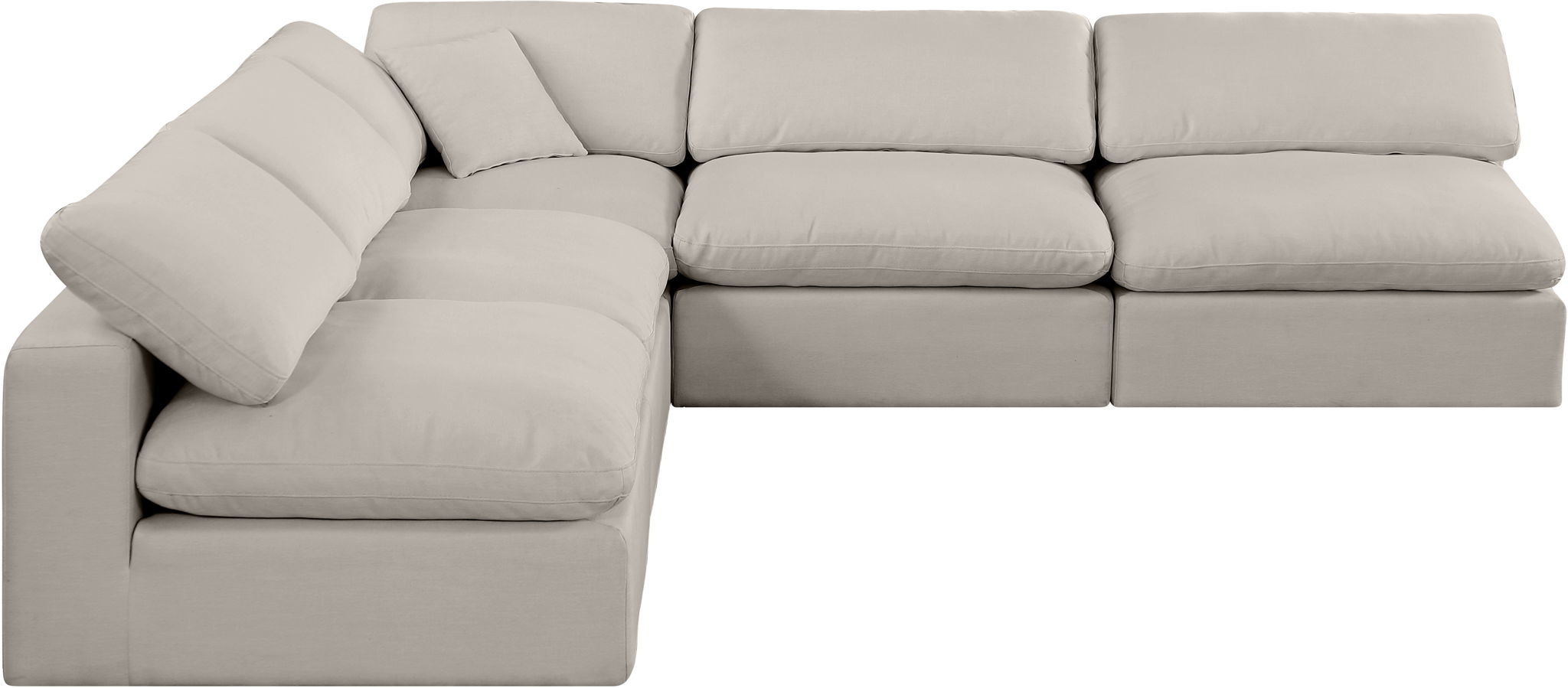 Comfy - 5 Piece Linen Modular Corner Armless Sectional - Urban Living Furniture (Los Angeles, CA)