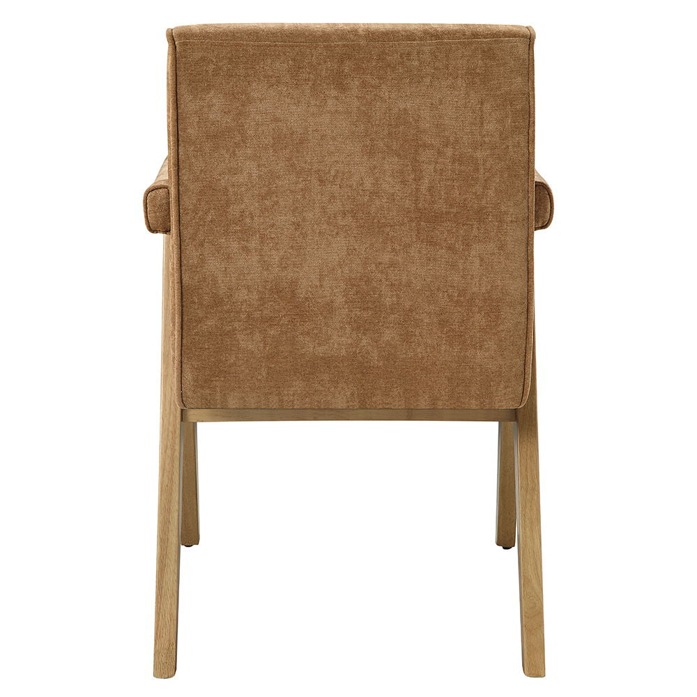 Zoey - Arm Chair (Set of 2) - Chocolate Chenille & Oak - Urban Living Furniture (Los Angeles, CA)