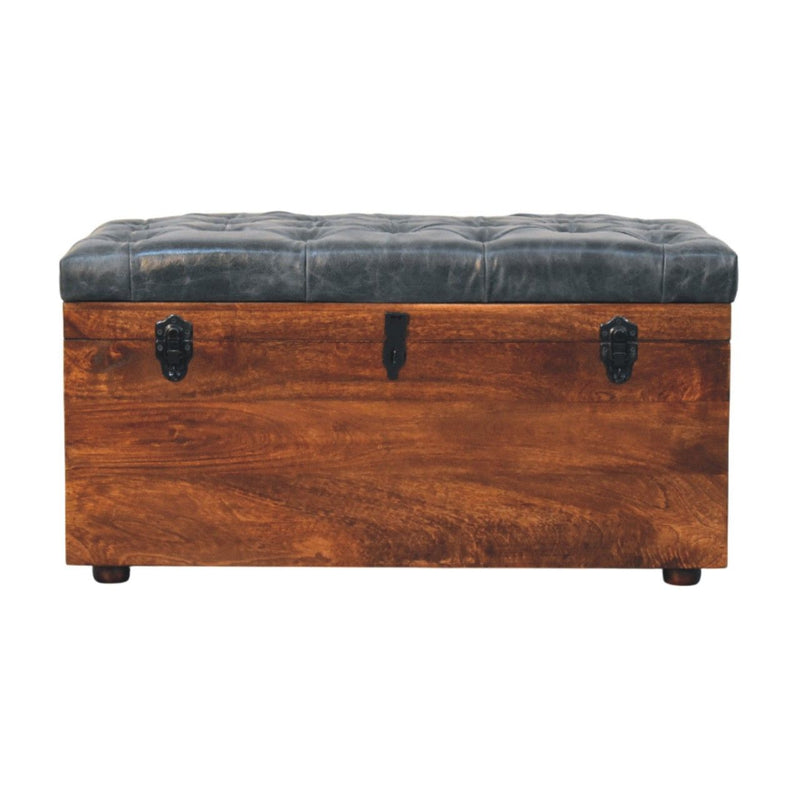 Buffalo - Leather Storage Trunk