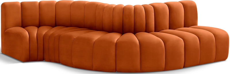 Arc - Velvet 5 Piece Modular Sofa