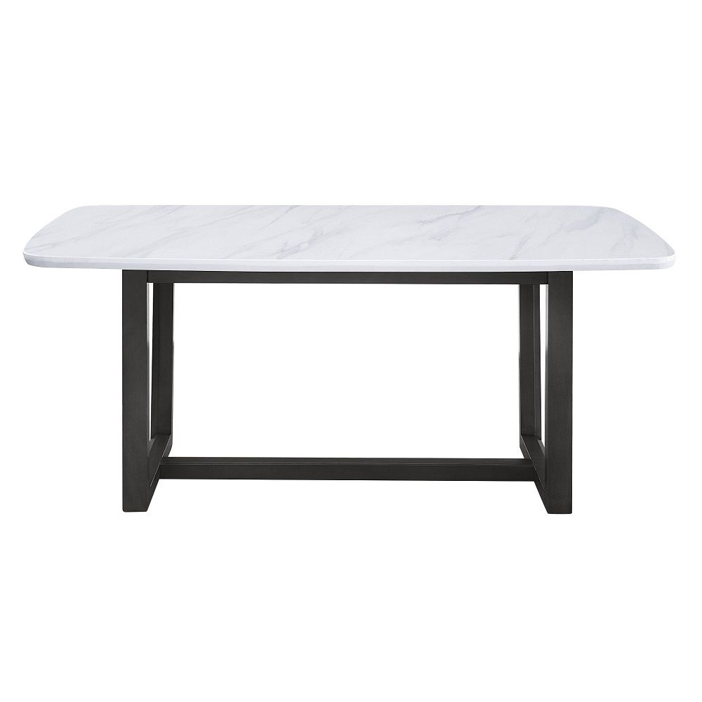 Madan - Dining Table With Marble Top - Marble Top & Weathered Gray - Urban Living Furniture (Los Angeles, CA)