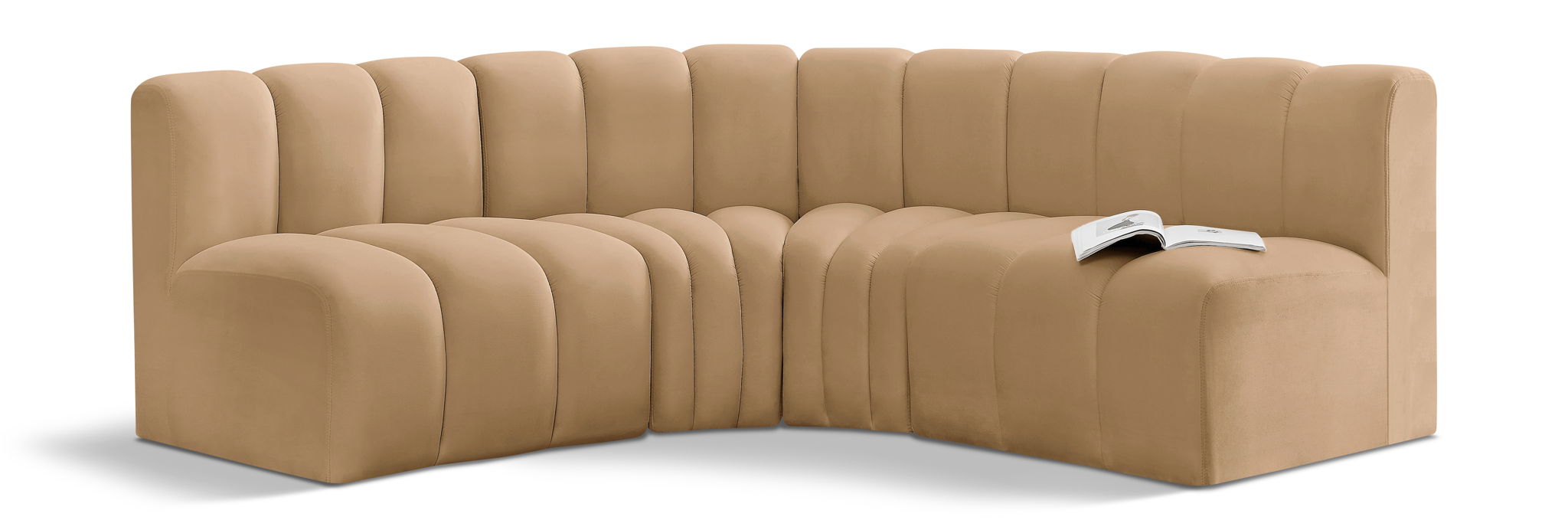 Arc - Velvet 4 Piece Corner Modular Sofa - Urban Living Furniture (Los Angeles, CA)