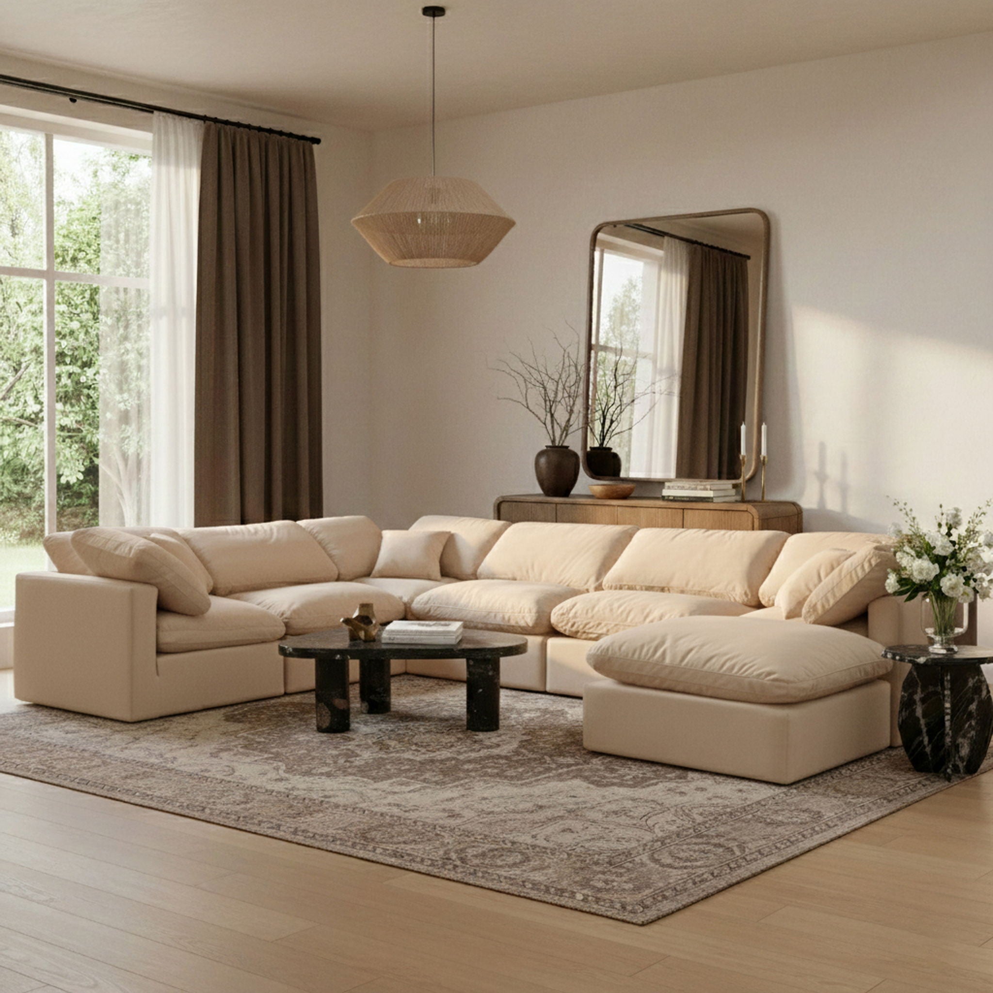 Indulge - Velvet 7 Piece Modular Sectional - Urban Living Furniture (Los Angeles, CA)
