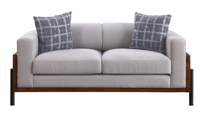 Pelton - Loveseat - Fabric & Walnut - Urban Living Furniture (Los Angeles, CA)