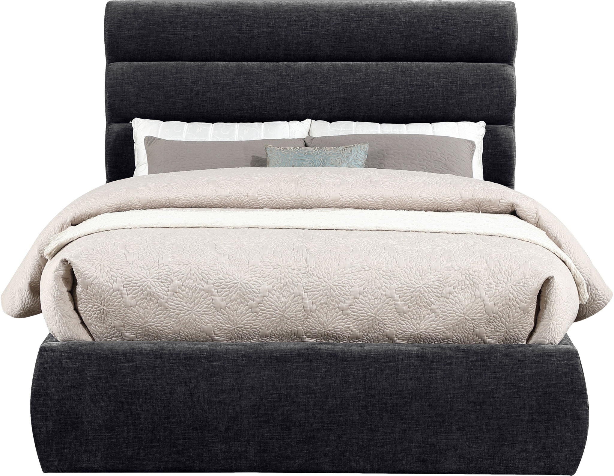 Adam - Chenille Fabric Bed With 52" Headboard