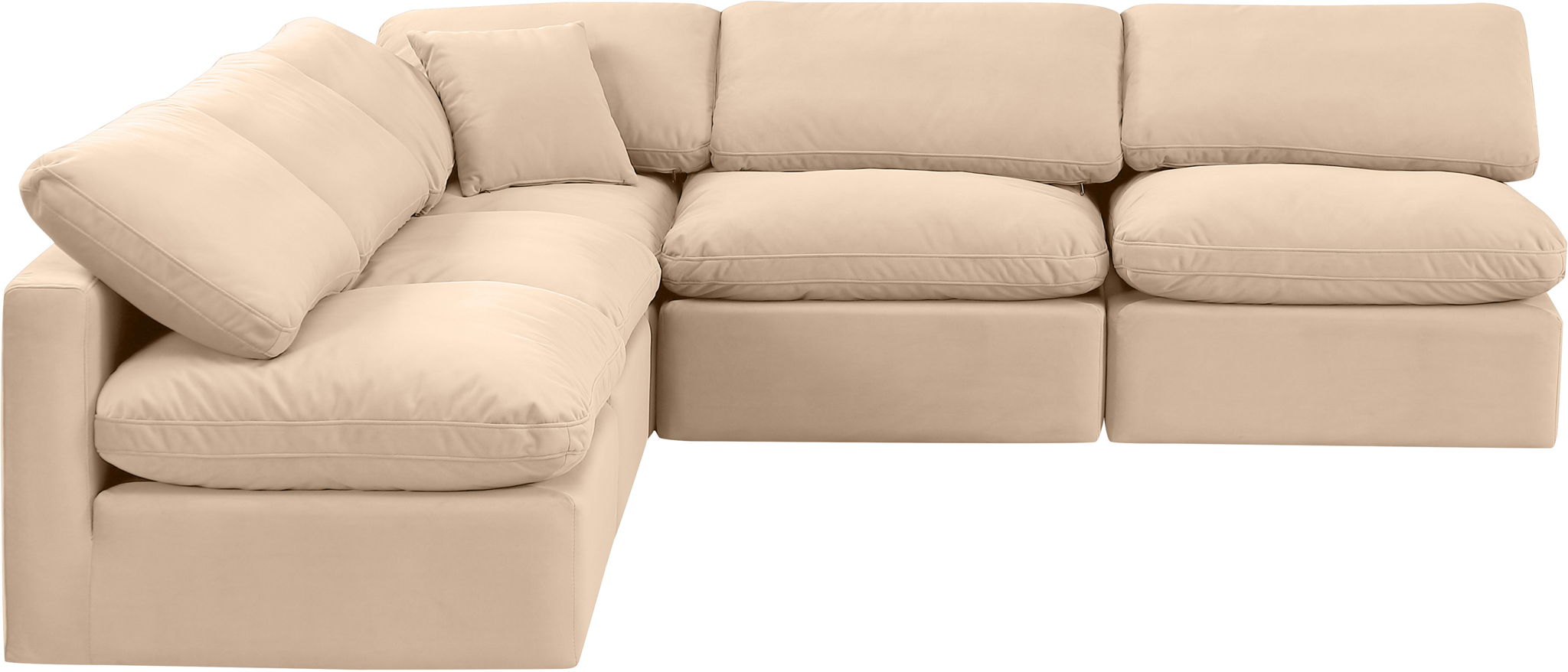 Indulge - Velvet 5 Piece Modular Corner Armless Sectional - Urban Living Furniture (Los Angeles, CA)