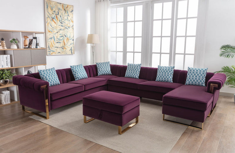 Maddie - Velvet Sectional Sofa - Urban Living Furniture (Los Angeles, CA)
