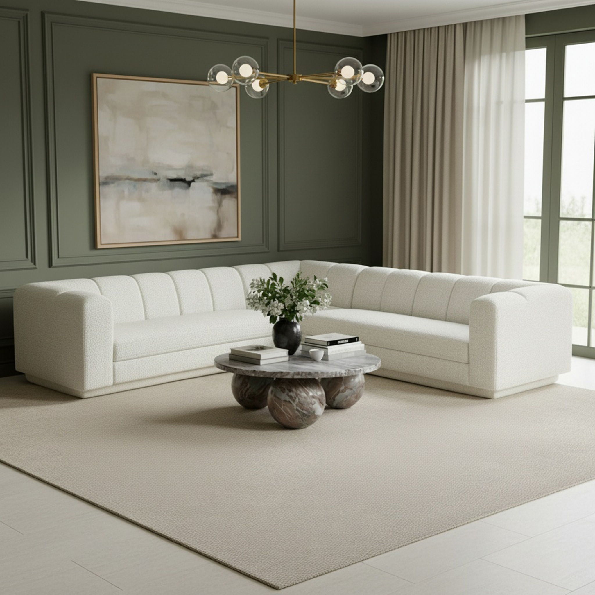 Modari - Sectional - Cream - Urban Living Furniture (Los Angeles, CA)