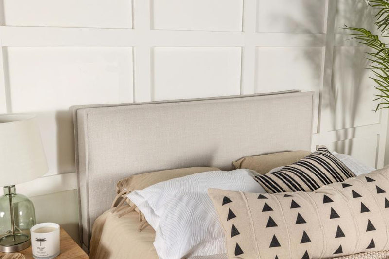 Izzy - Upholstered King Panel Headboard - Sand