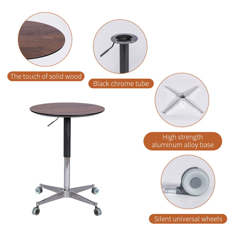 Movable, Adjustable 360 Swivel, Counter Bar Height Table