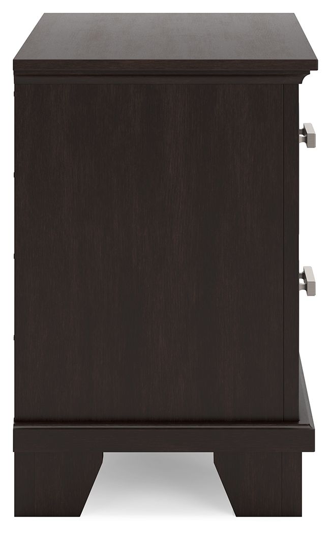 Covetown - Two Drawer Night Stand - Dark Brown - Urban Living Furniture (Los Angeles, CA)