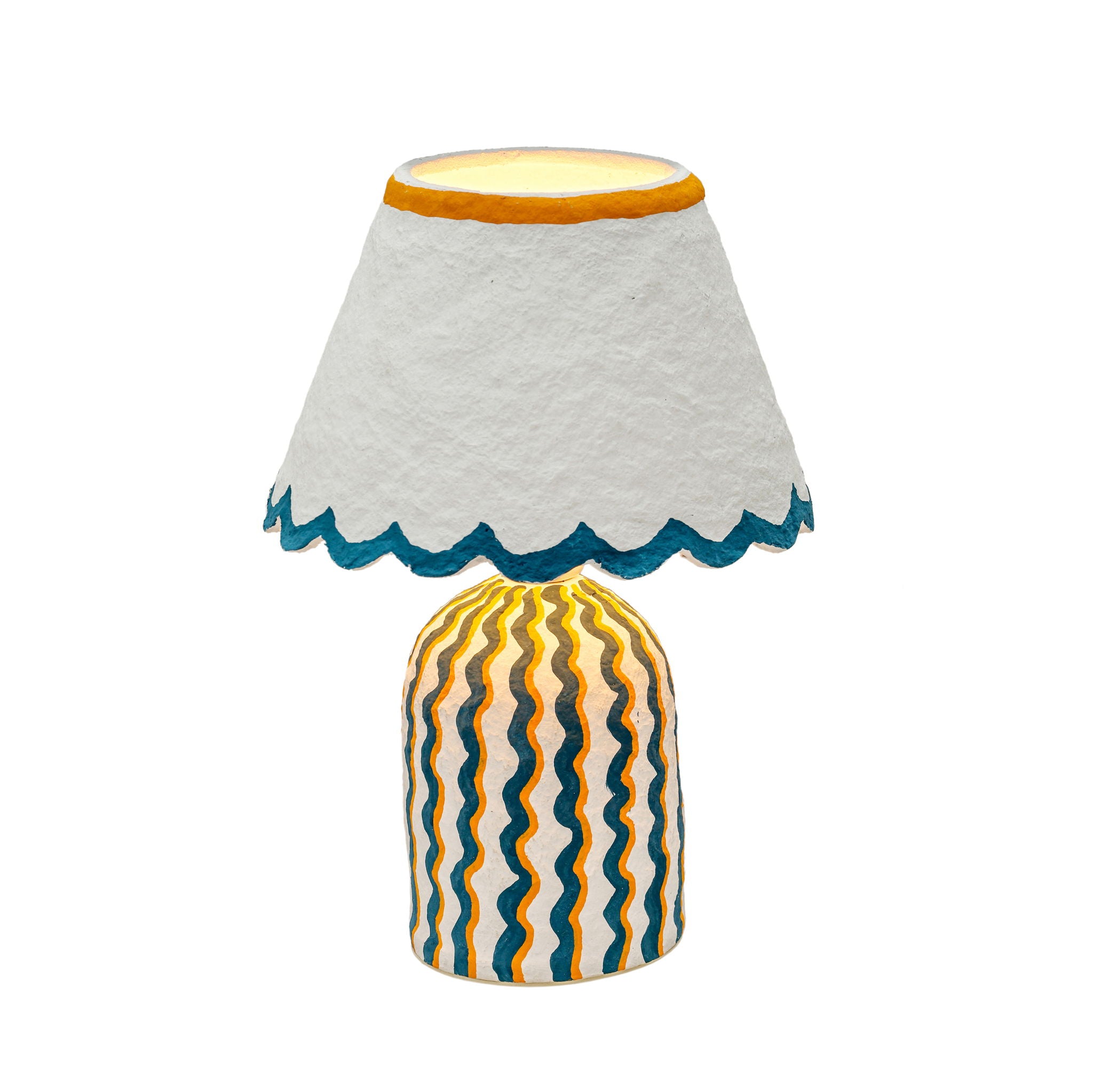 Blum - Scalloped Cotton Mache Table Lamp - Urban Living Furniture (Los Angeles, CA)