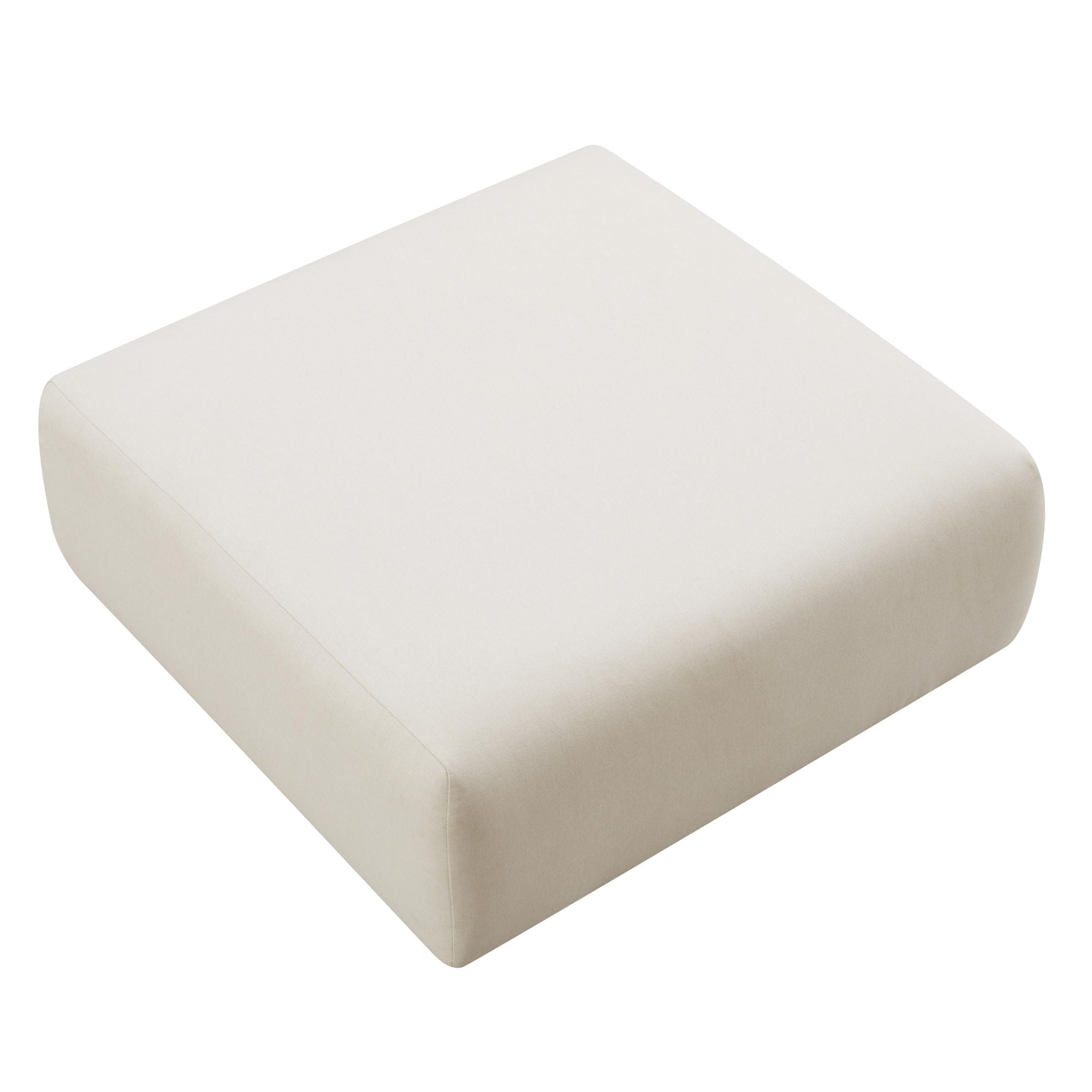 Hangover - Linen Ottoman - Cream - Urban Living Furniture (Los Angeles, CA)