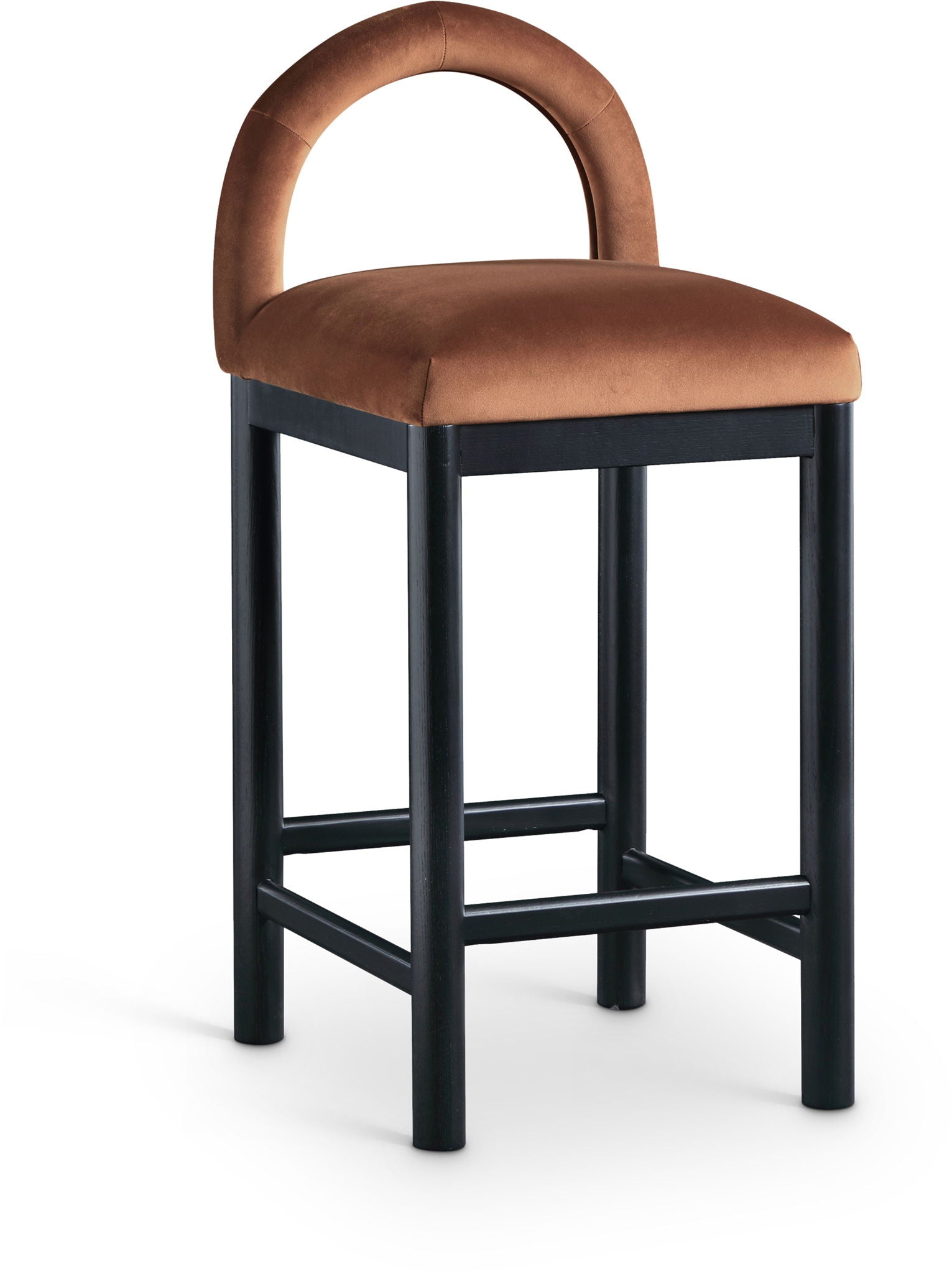 Conrad - Velvet Counter Stool With Black Legs - Urban Living Furniture (Los Angeles, CA)
