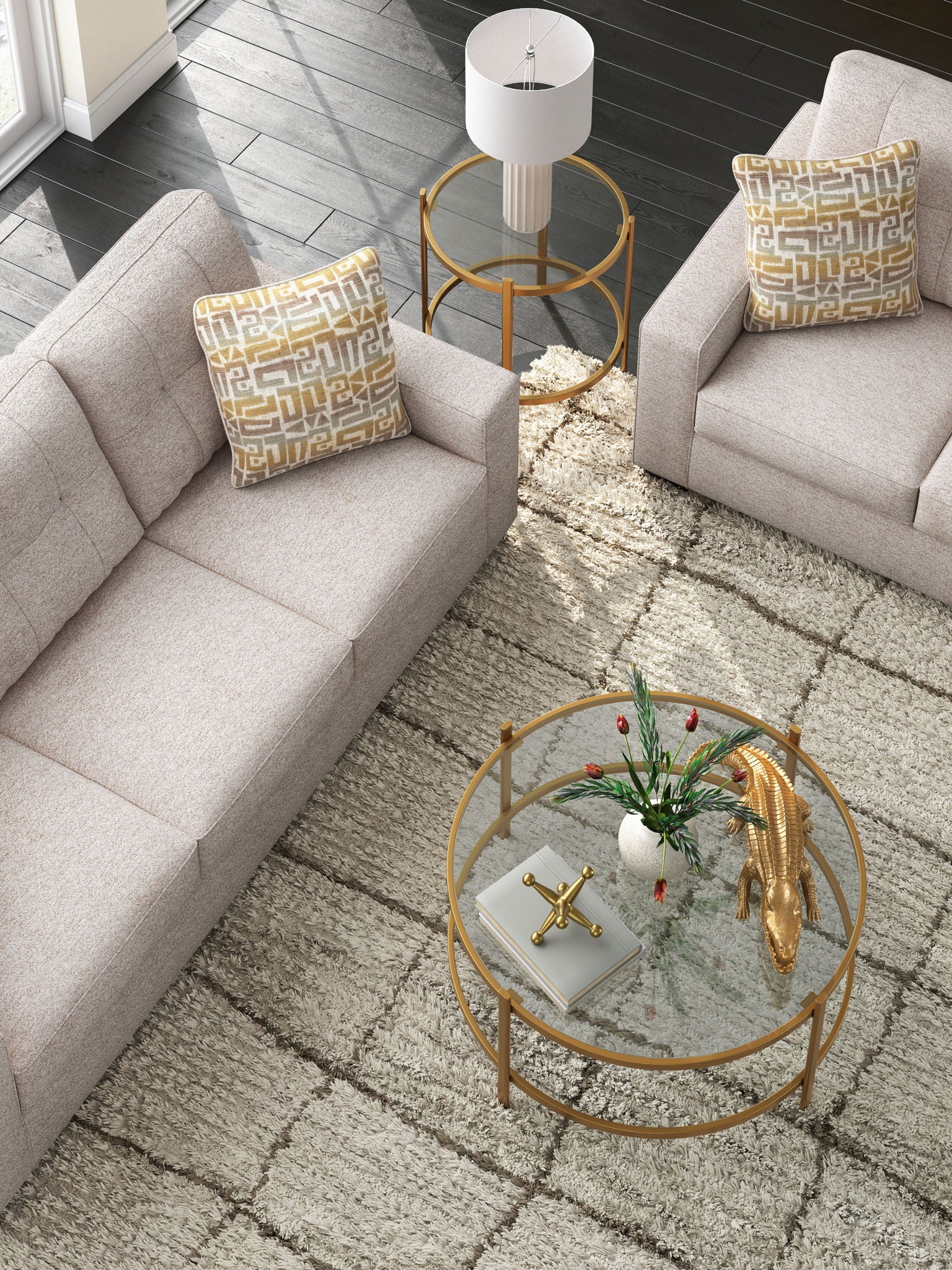 Pearlox - Gold - Occasional Table Set (Set of 3) - Urban Living Furniture (Los Angeles, CA)
