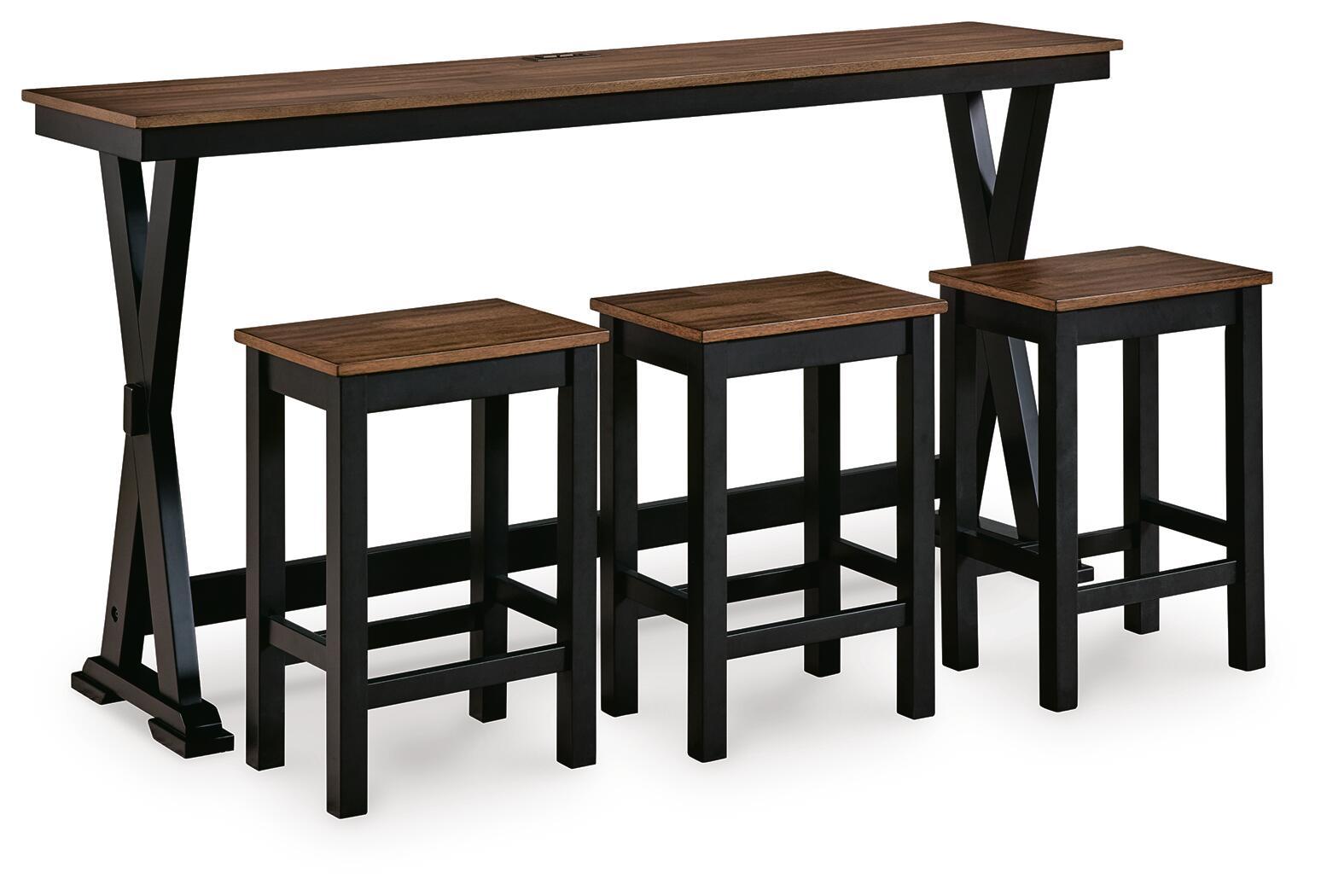Wildenauer - Rectangular Dining Room Counter Table Set (Set of 4) - Brown / Black - Urban Living Furniture (Los Angeles, CA)