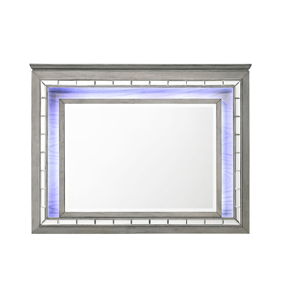 Antares - Mirror With LED - Light Gray Oak - Urban Living Furniture (Los Angeles, CA)