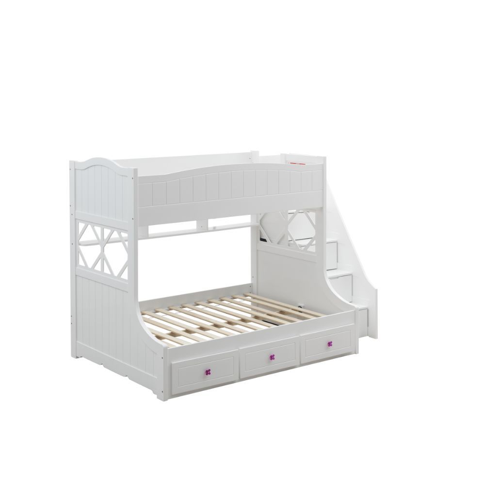 Meyer - Twin Over Full Bunk Bed - White - Urban Living Furniture (Los Angeles, CA)