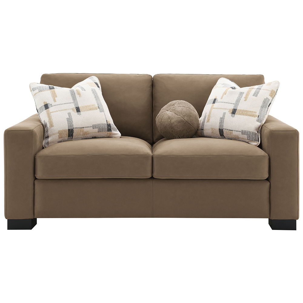 Darya - Loveseat With 3 Pillows - Brown Suede Fabric - Urban Living Furniture (Los Angeles, CA)
