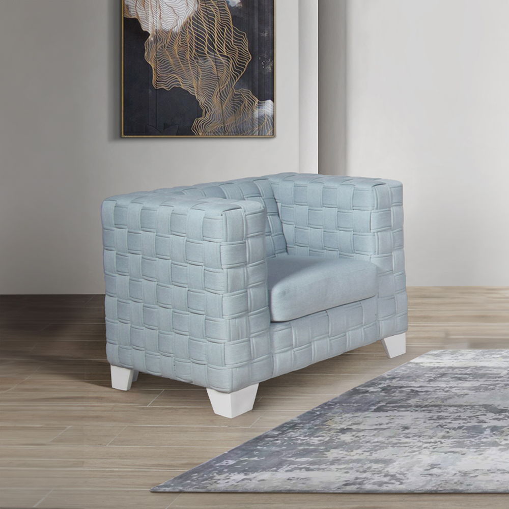 Saree - Chair - Light Teal & White - Urban Living Furniture (Los Angeles, CA)