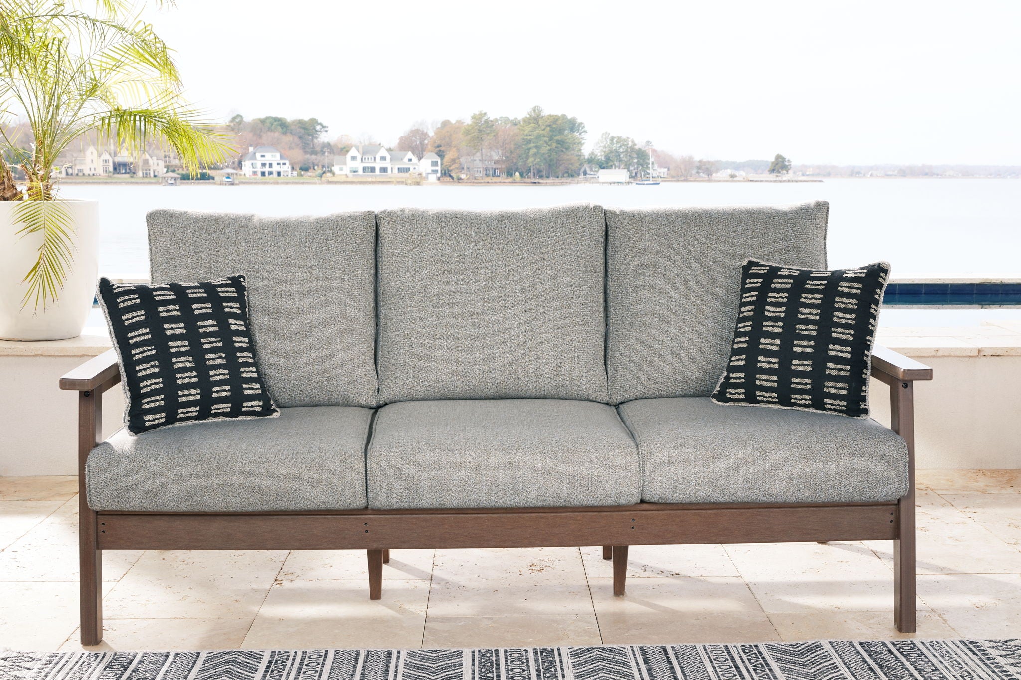Emmeline - Brown / Beige - Sofa with Cushion - Urban Living Furniture (Los Angeles, CA)