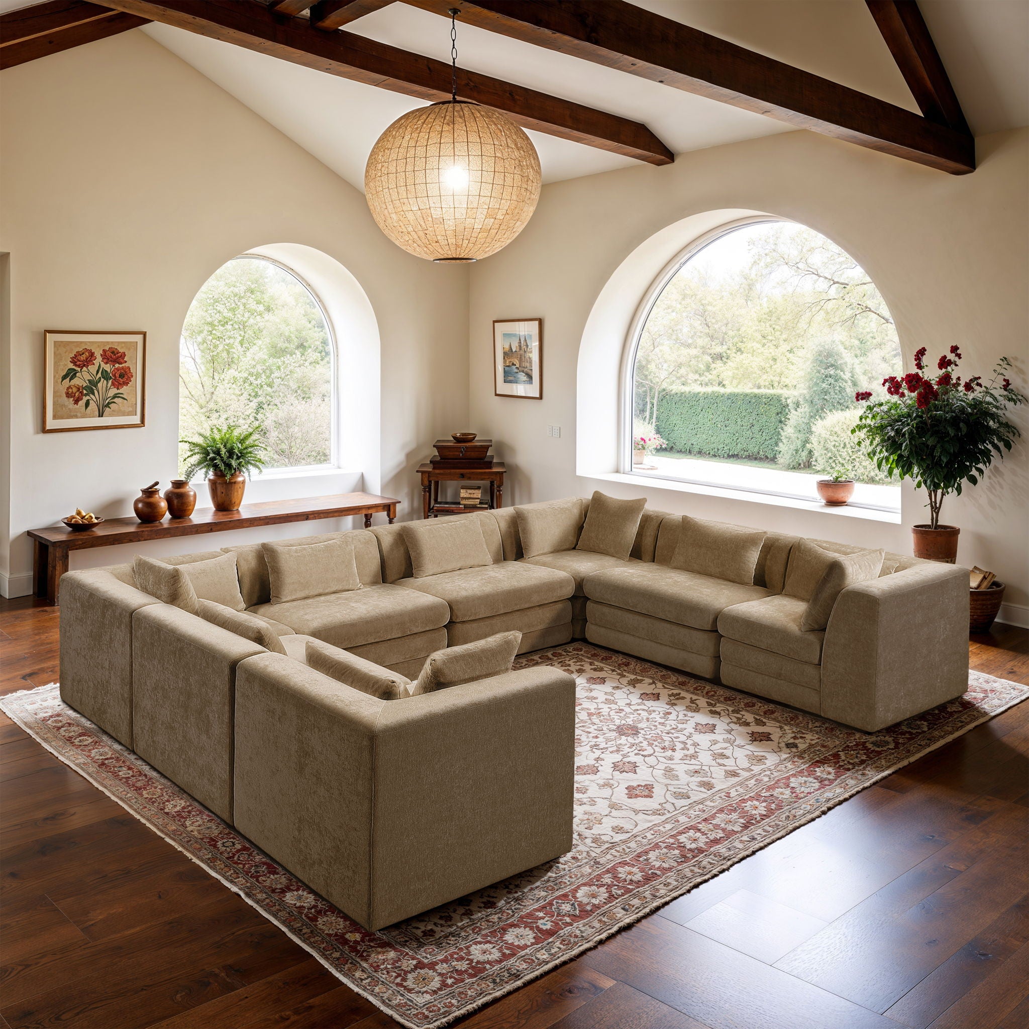 Stellar - 8 Piece Chenille Fabric Upholstered Modular Sectional - Urban Living Furniture (Los Angeles, CA)