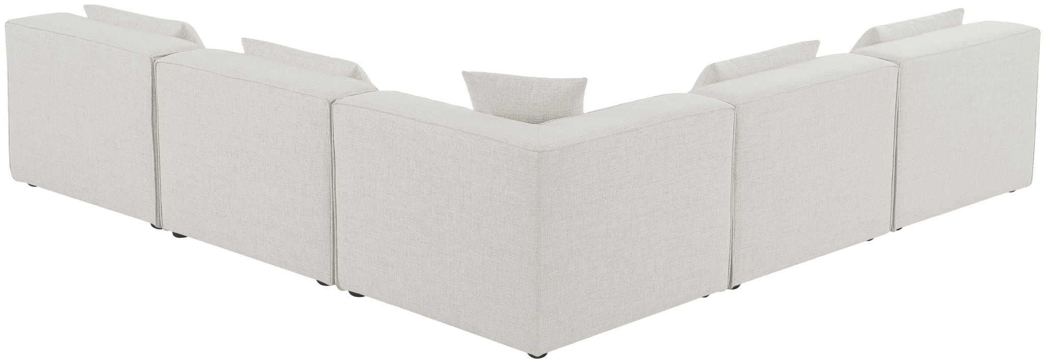 Cube - Linen 5 Piece Modular Corner Armless Sectional - Urban Living Furniture (Los Angeles, CA)