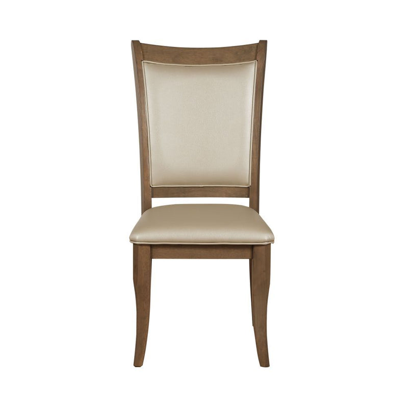 Harald - Side Chair (Set of 2) - Beige PU & Gray Oak - Urban Living Furniture (Los Angeles, CA)