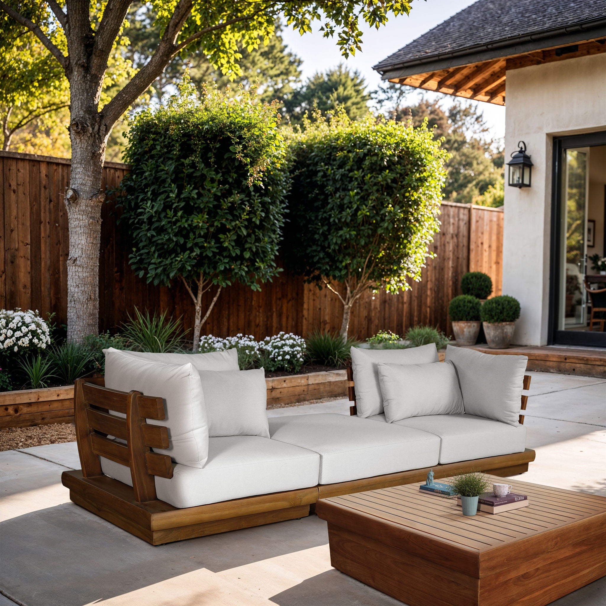 Mirella - 3 Piece Water Resistant Fabric Upholstered Outdoor Patio Modular Sofa - Urban Living Furniture (Los Angeles, CA)