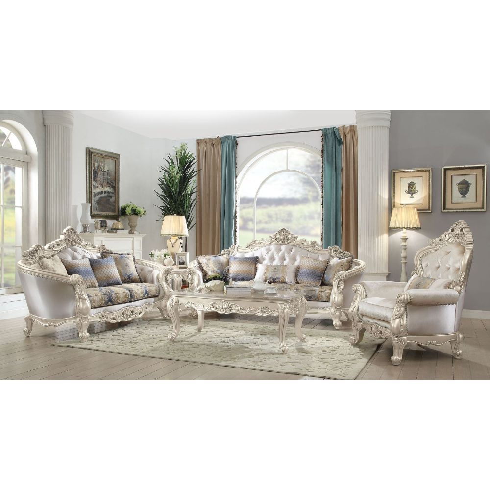 Gorsedd - Chair - Fabric & Antique White - Urban Living Furniture (Los Angeles, CA)