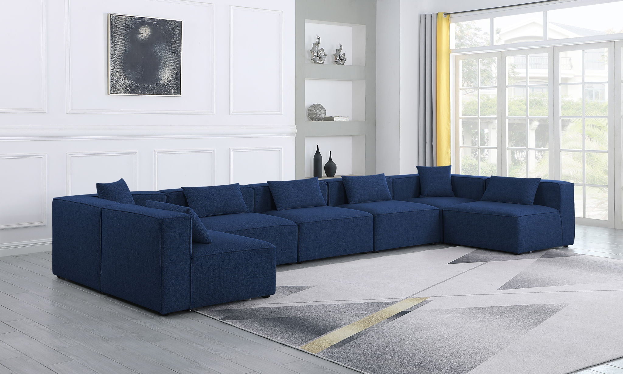 Cube - Linen 7 Piece Modular U-Shaped Sectional - Urban Living Furniture (Los Angeles, CA)