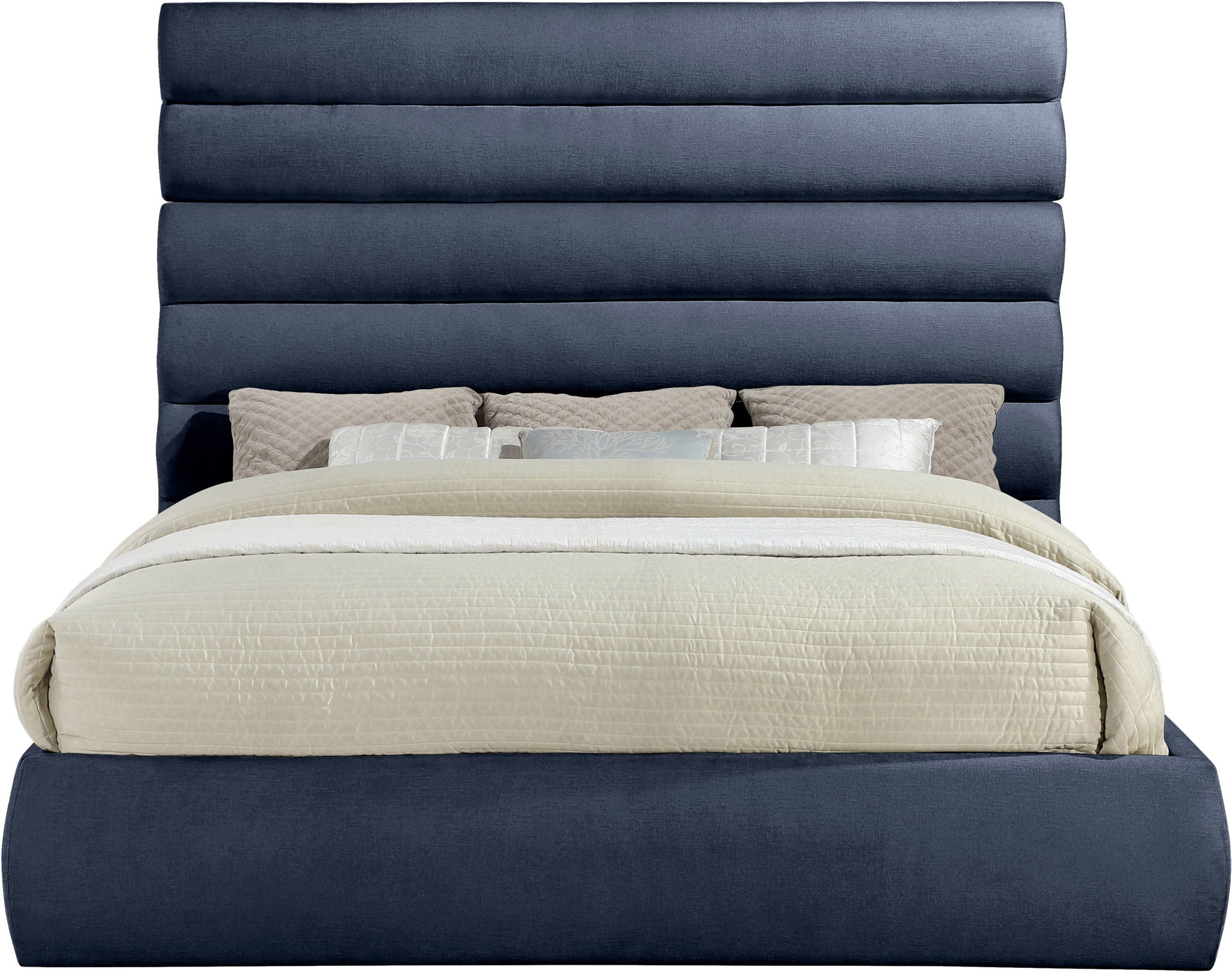 Adam - Chenille Fabric Bed With 70.5" Headboard