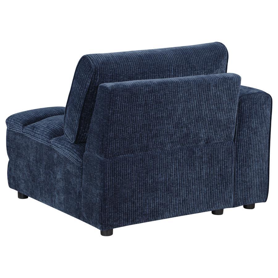 Atlantic - Corduroy Upholstered Laf Arm Chair - Blue - Urban Living Furniture (Los Angeles, CA)