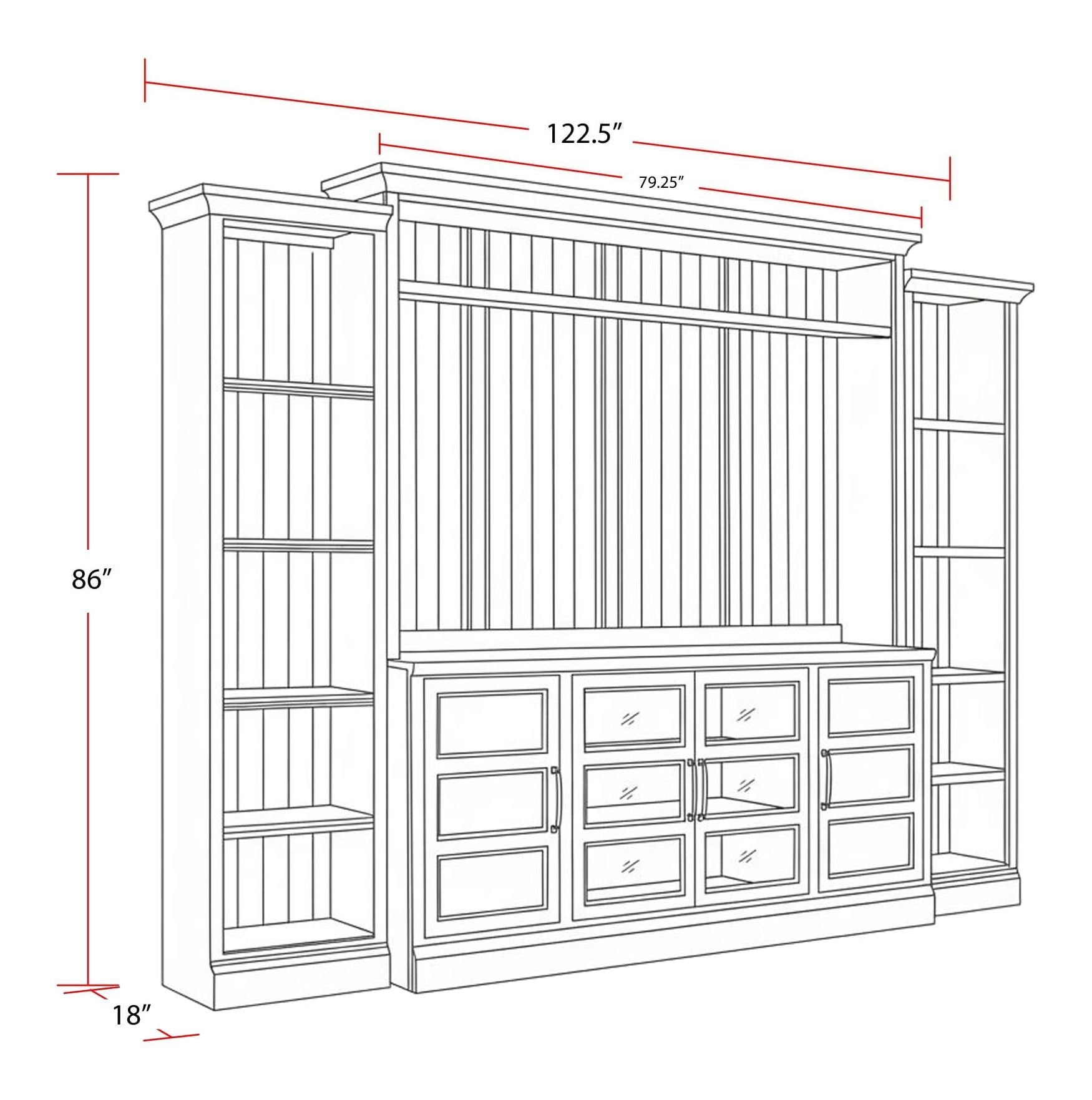Shoreham - 4 Piece Entertainment Wall - Effortless White - Urban Living Furniture (Los Angeles, CA)