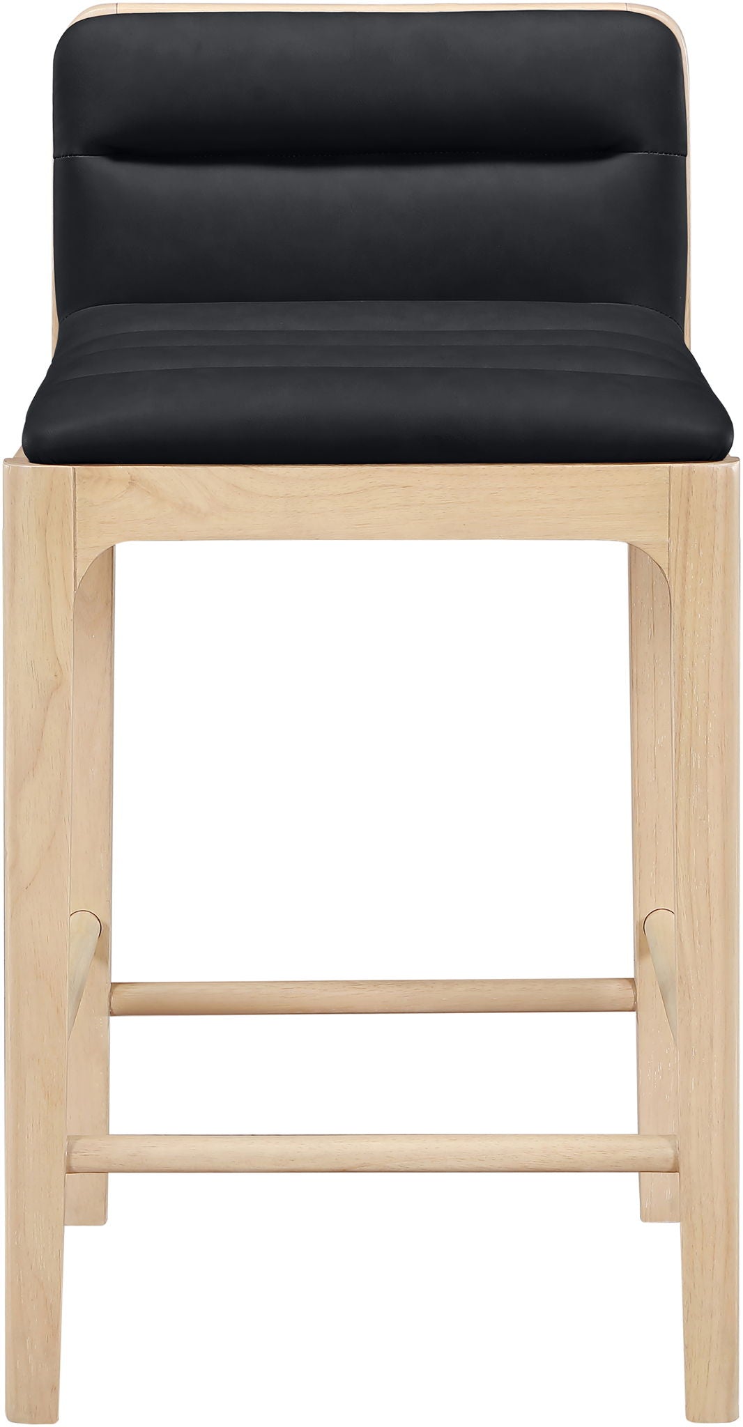 Ellis - Vegan Leather Upholstered Counter Stool (Set of 2) - Natural Base - Urban Living Furniture (Los Angeles, CA)