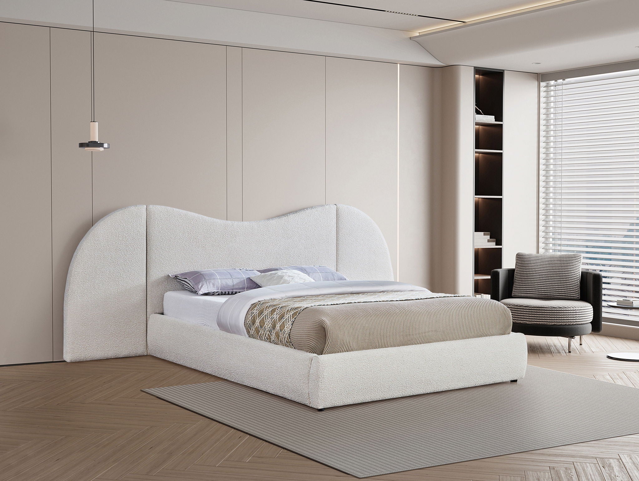 Everest - Boucle Fabric Bed - Urban Living Furniture (Los Angeles, CA)