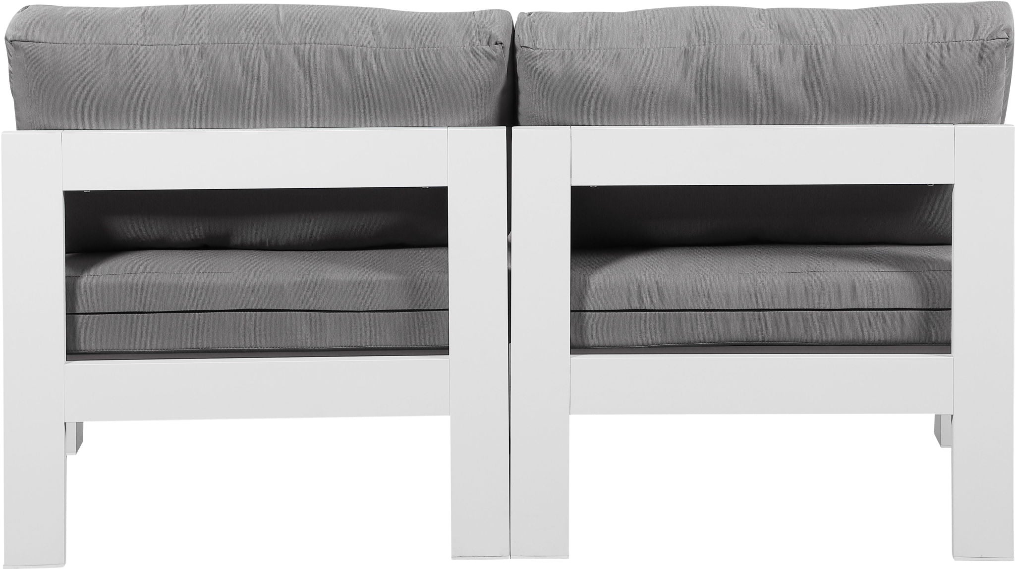 Nizuc - Outdoor Patio 2 Seat Armless Modular Sofa With White Frame - Urban Living Furniture (Los Angeles, CA)