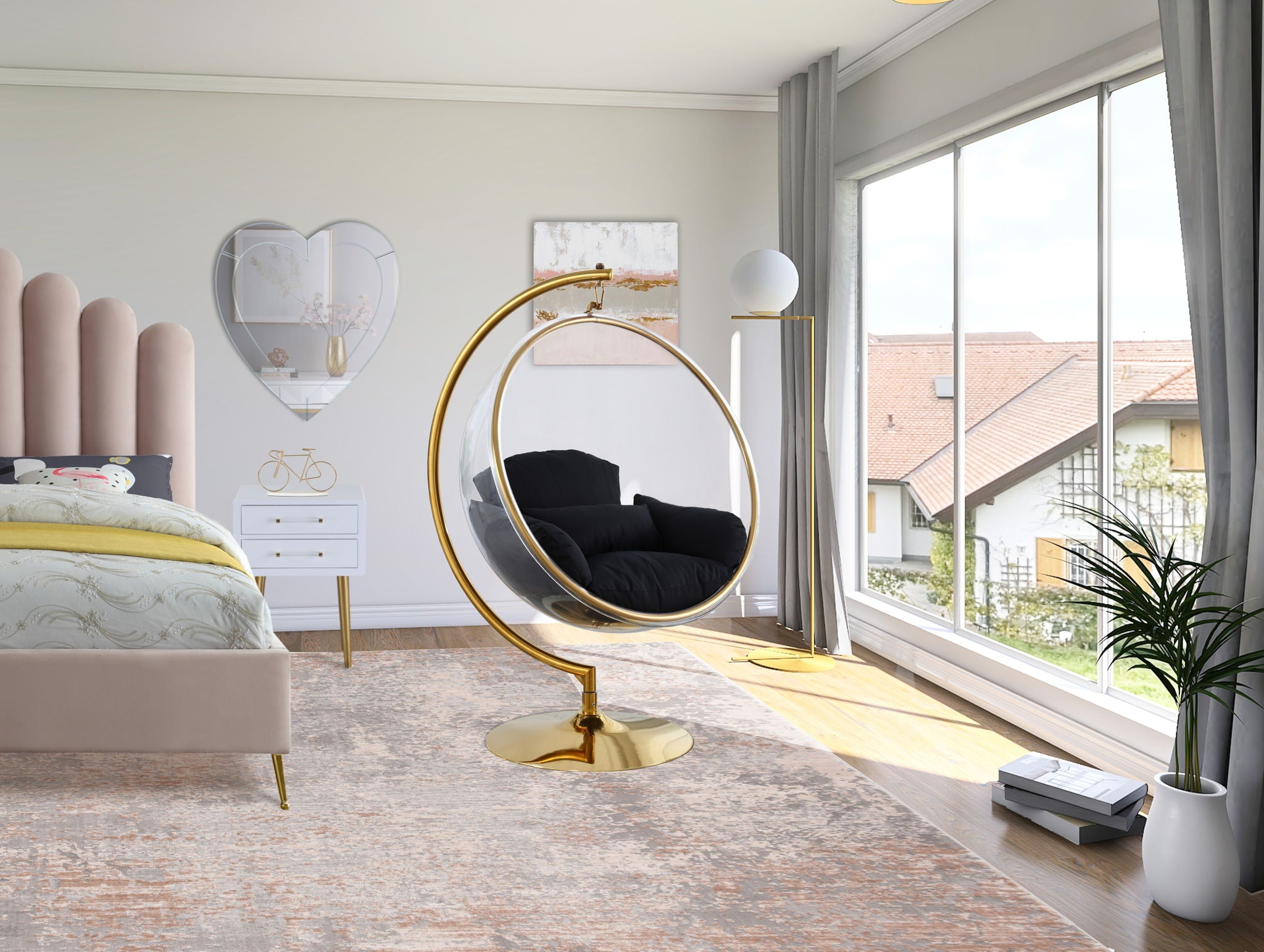 Luna - Swing Bubble Accent Chair - Urban Living Furniture (Los Angeles, CA)