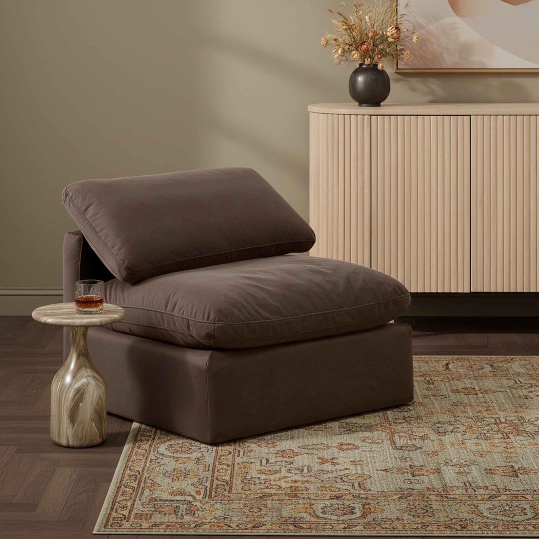 Indulge - Velvet Armless Chair - Urban Living Furniture (Los Angeles, CA)