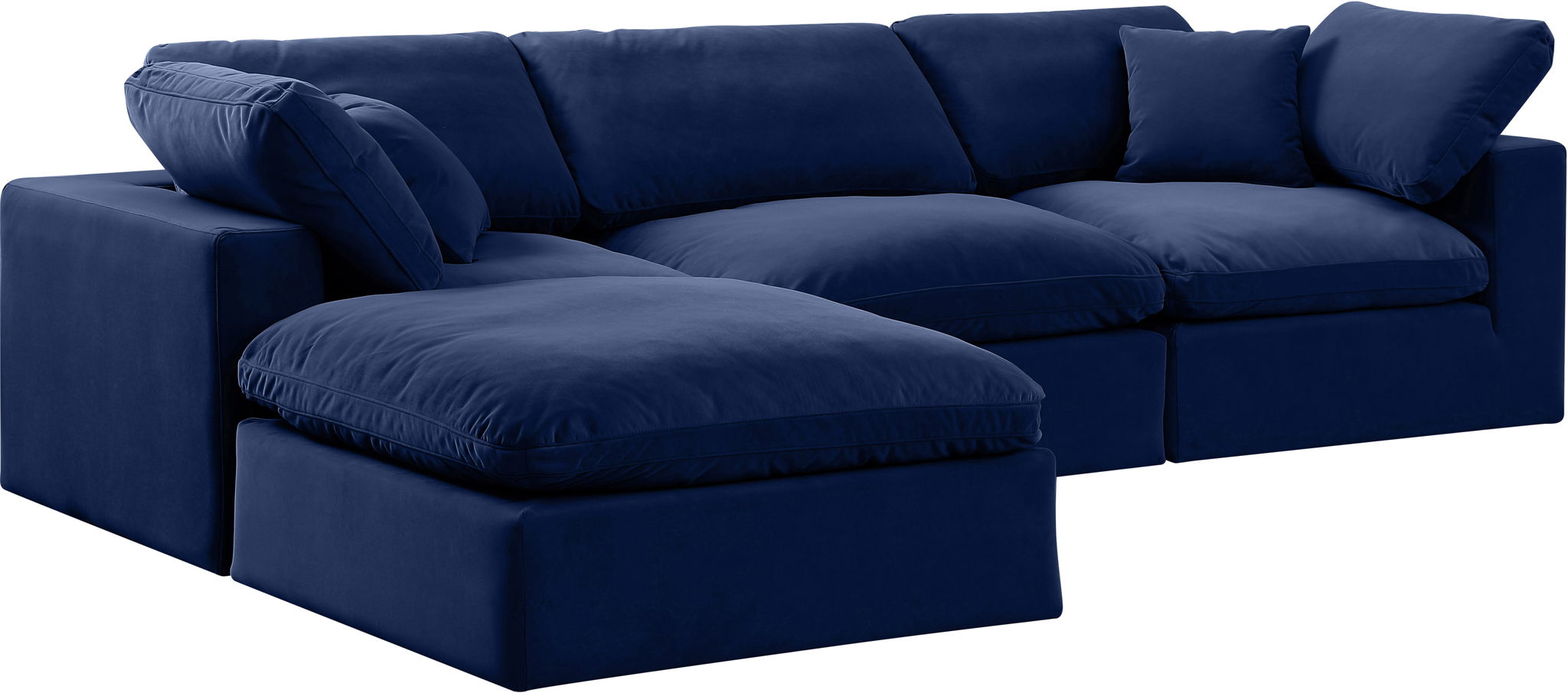 Comfy - 4 Piece Velvet Modular Sectional With Chaise - Urban Living Furniture (Los Angeles, CA)