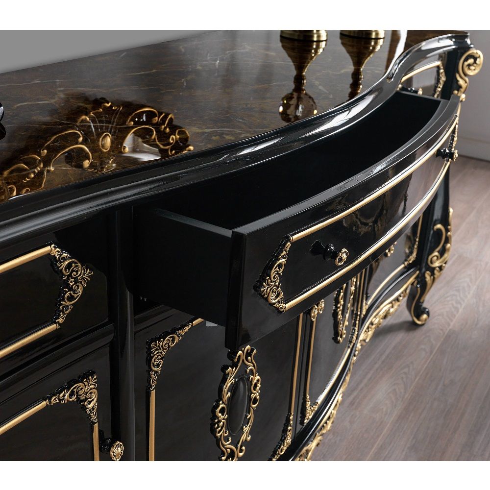 Betria - Console Cabinet - Gold & Black - Urban Living Furniture (Los Angeles, CA)