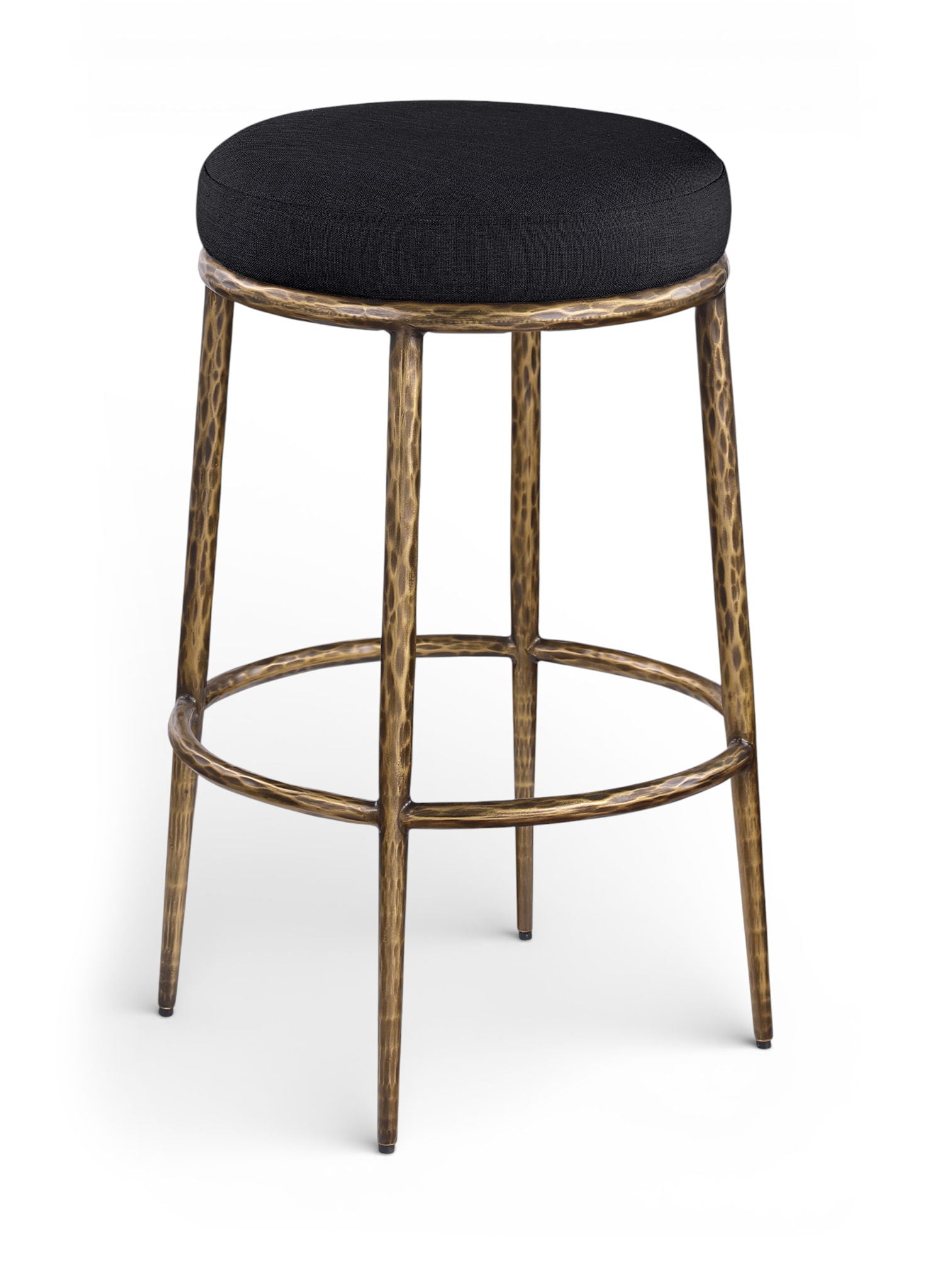 Ferro - Performance Fabric Upholstered Backless Bar Stool - Antique Brass - Urban Living Furniture (Los Angeles, CA)