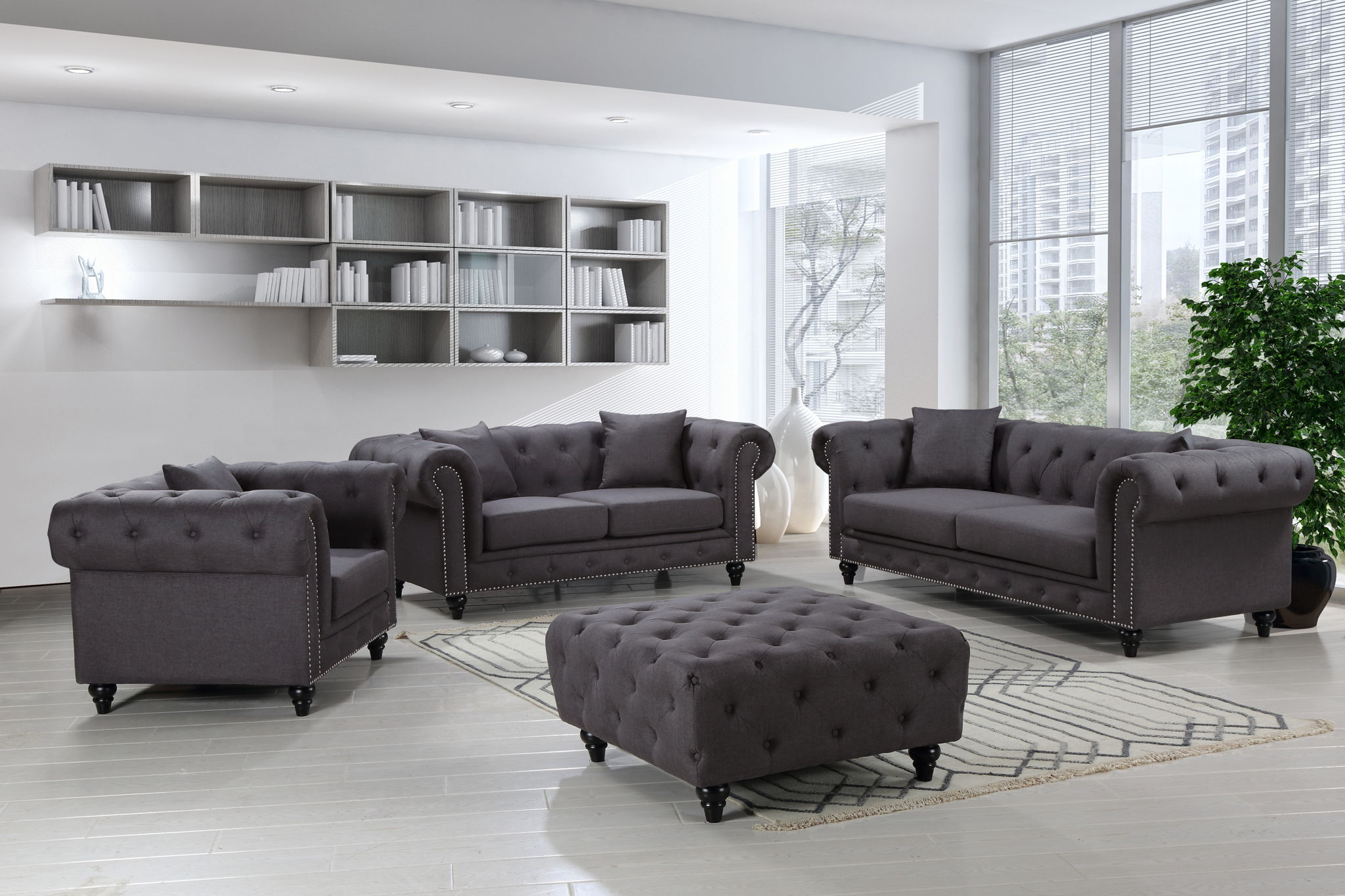 Chesterfield - Ottoman - Urban Living Furniture (Los Angeles, CA)