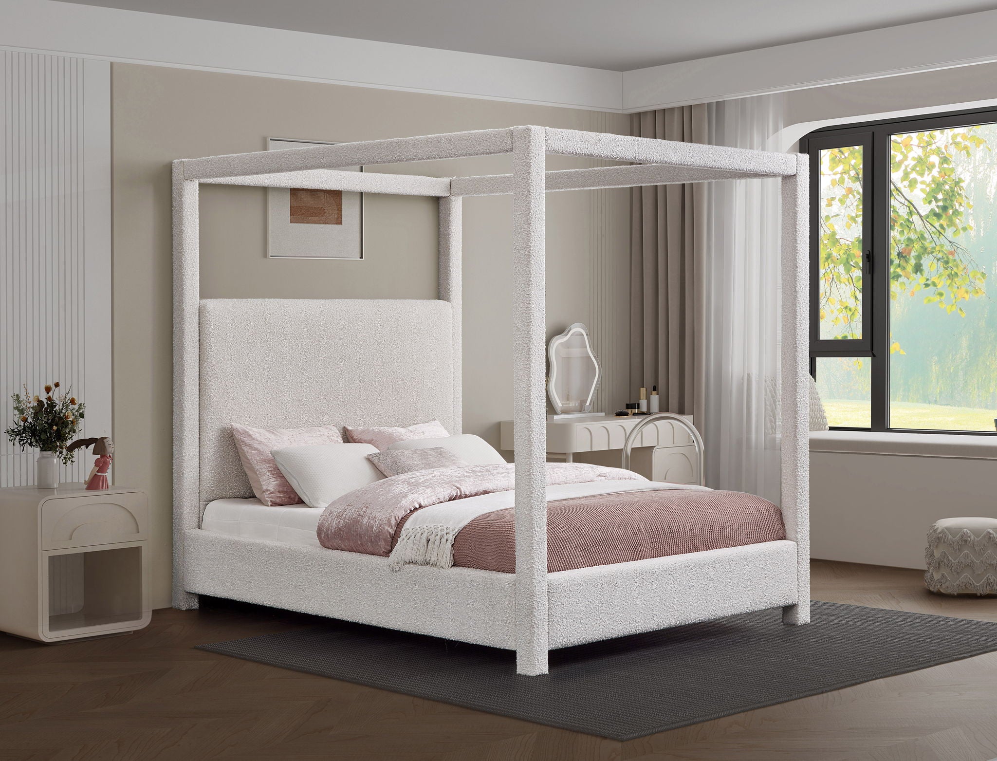 Eden - Boucle Fabric Upholstered Bed - Urban Living Furniture (Los Angeles, CA)