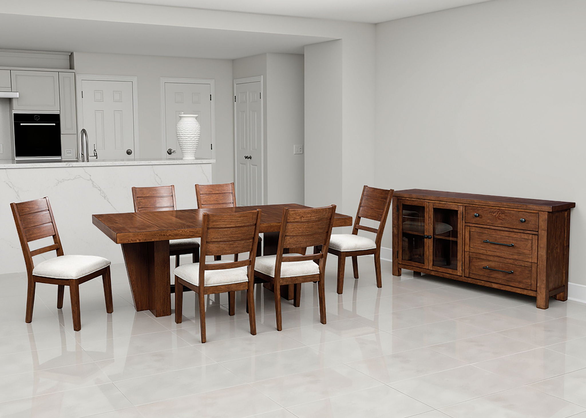 Kristiland - Dining Room Server - Warm Brown