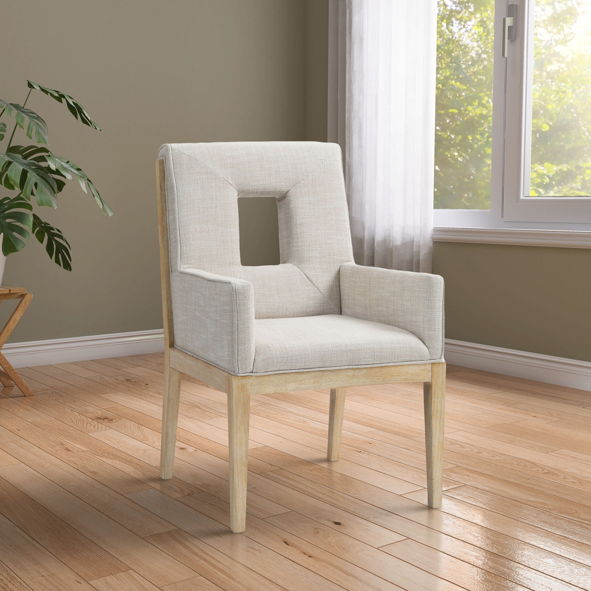 Gwendolyn - Dining Arm Chair With Natural Frame - Urban Living Furniture (Los Angeles, CA)