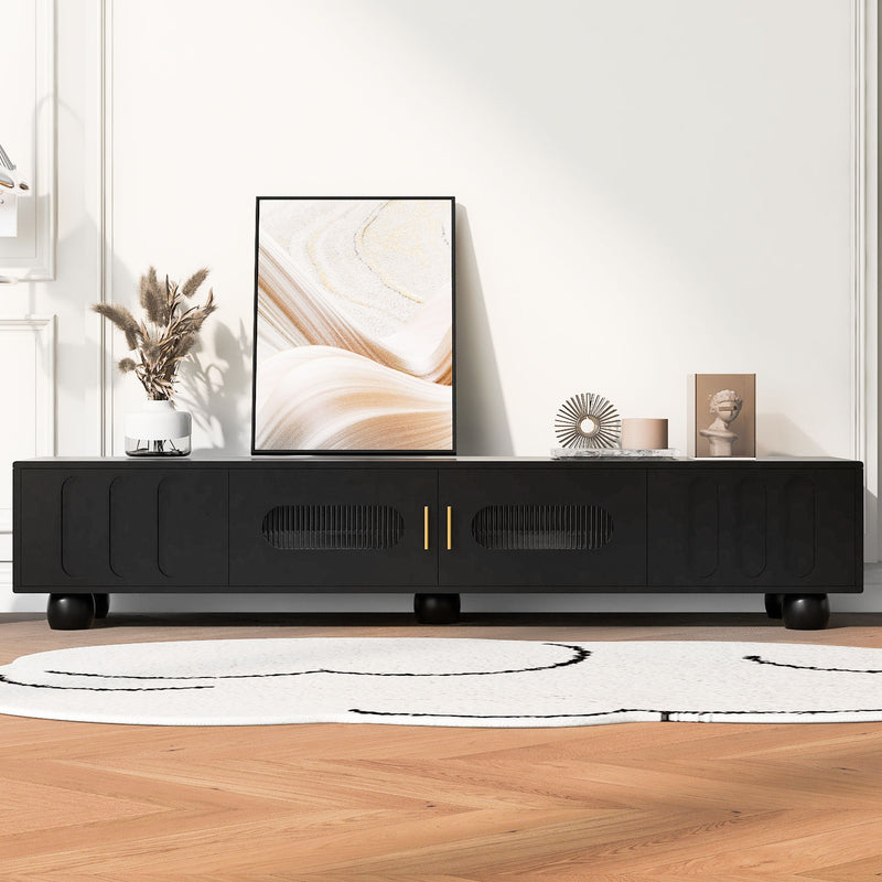 Modern TV Stand For TVs Up To 80", 2 Drawers And Cabinet